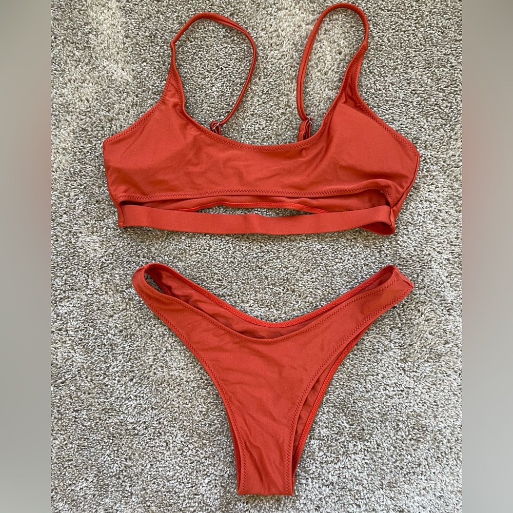 Rust Orange Swimsuit 2 piece bikini